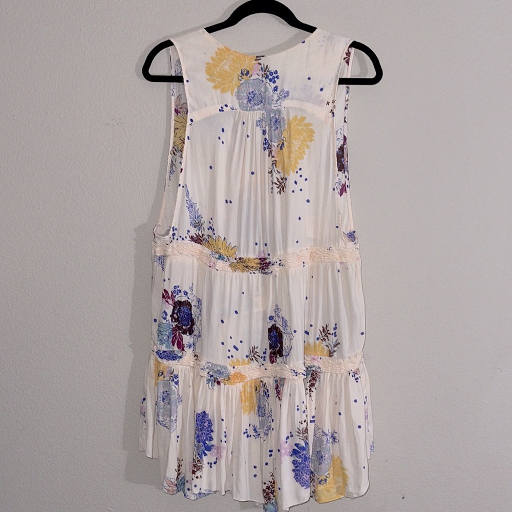 Free People! Purple Haze Floral Printed Tunic Or Mini Dress - Picture 4 of 11